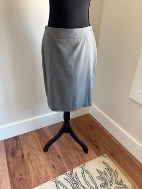 The Limited Light Gray Pencil Skirt